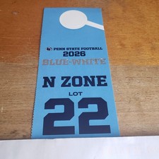************ Penn State  Parking Pass Lot 22 Spring Blue White