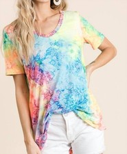 Bibi Neon Tie Dye Top Size S