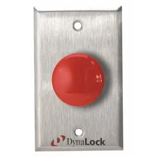 Dynalock Exit Push Button,SS,Red,Red Switch 6230 Dynalock 6230 Stainless Steel