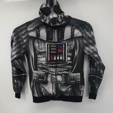 Darth Vader Star Wars all over print Costume Hoodie full Zip Up Mens Size Medium