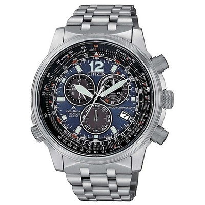 Citizen Pilot Eco-Drive Radio-Controlled Chronograph Titanium Watch cb5850-80l