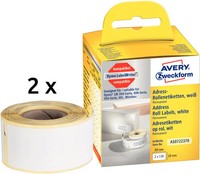 Avery Zweckform Rollenetiketten, 89 X 28 Mm, Weiß 1 Bis 20 Stk Spare 44%