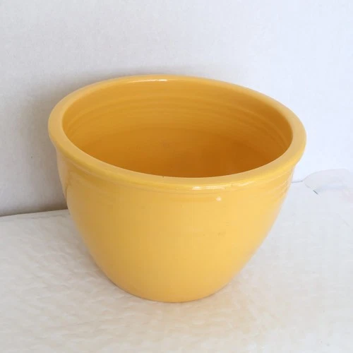 Vintage Fiesta Mixing Bowl #2 Original Yellow Glaze Inside Rings CA 1936-1938