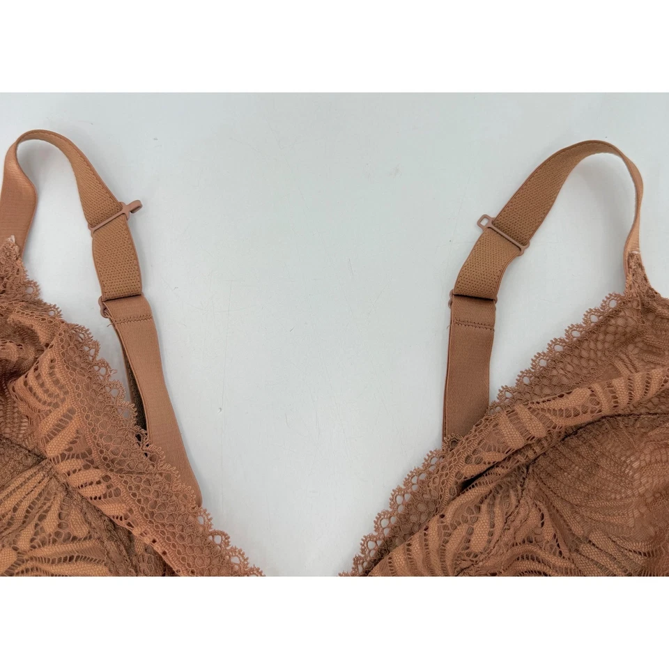 Cleo by Panache Lyzy Vibe Brown Lace Bralette Adjustable Straps Sz 38G Comfort - Image 4 of 4