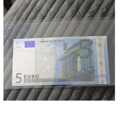 #ad Eurozone 5 Euro Banknote 2002 Uncertified Serial Cert #U29353560836 $25.00