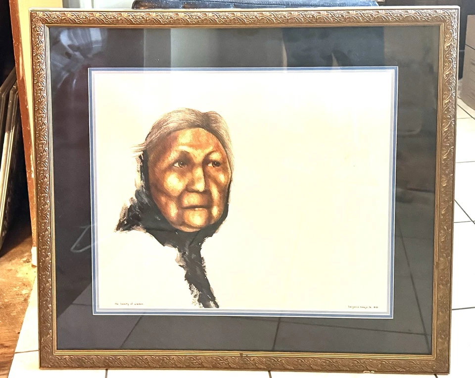 Benjamin Harjo Jr. Original Painting “The Beauty Of Wisdom” - Image 3 of 4