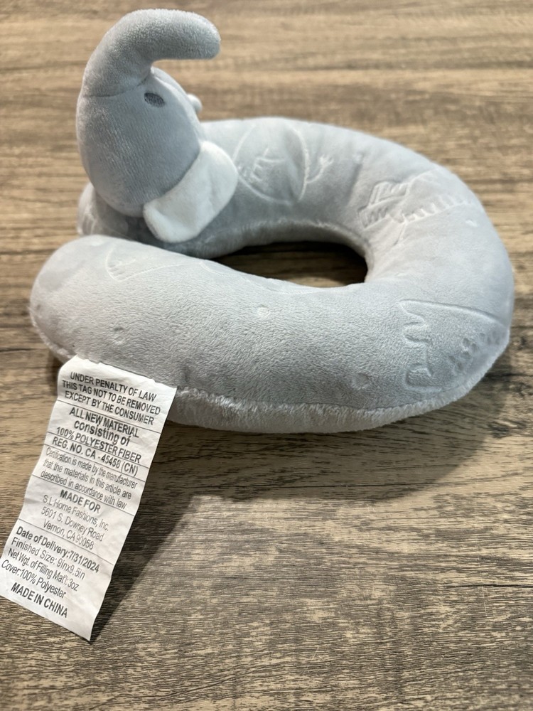 Kids Animal Elephant Travel Neck Pillow U-Shaped Support for Baby