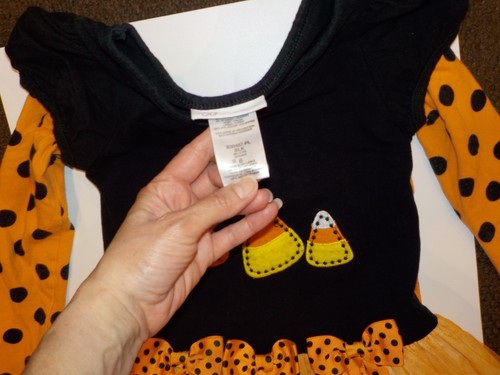 Rare Editions Girl's Festive Halloween BOO Tutu Dress & Legging Set Size 6 - Picture 2 of 5
