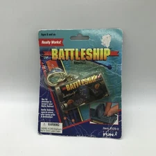 1999 Battleship by Hasbro - Mini Keychain Board Game - Basic Fun - Sealed Pkg