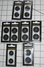 8 Dill Buttons Packages Sizes 1" 7/8" 3/4" All Dark Blue Style 1377 1395 1412 