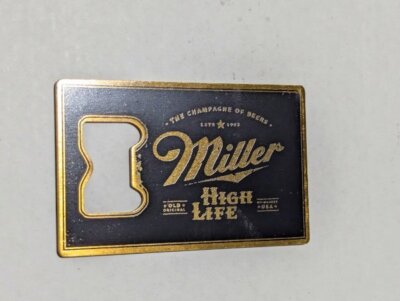 Miller High Life Metal Beer Bottle Opener - New!
