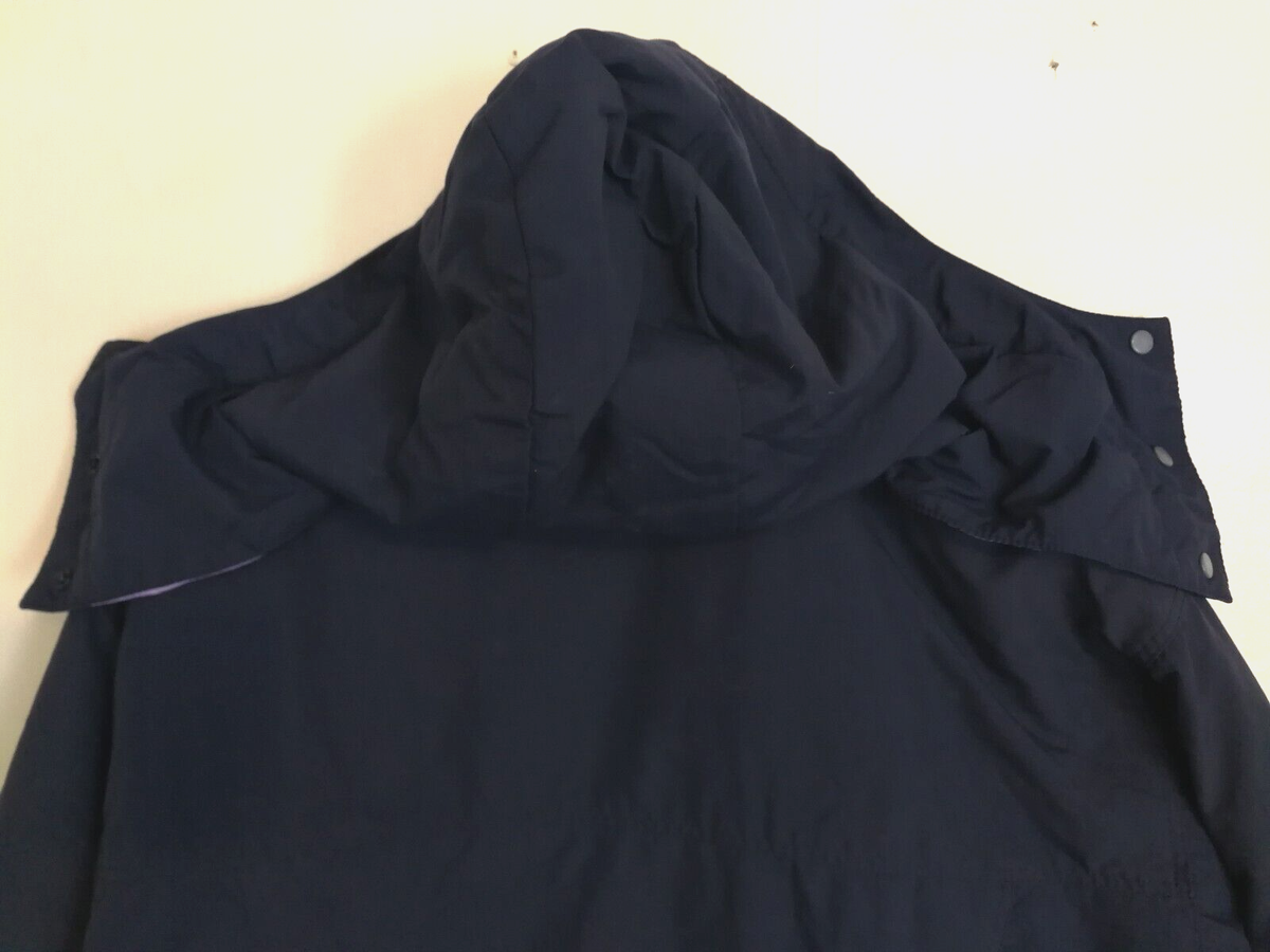 Vtg Patagonia Womens Parka Ski Coat 12 Blue Jacket Full Zip Button