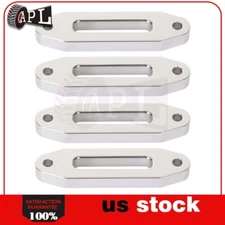 4Pcs Universal Aluminum Hawse Fairlead For Synthetic Winch Rope Lead Guide 4.8''