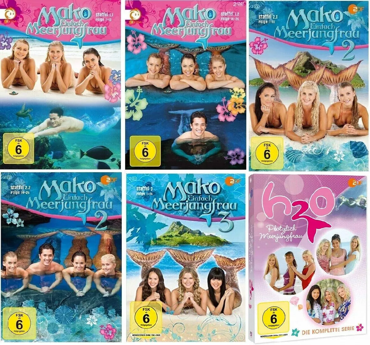 Mako Simply Mermaid Season 1 2 3+ H20 Plötzlich 20 DVD Box