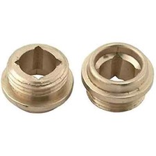 10 X BRASS CRAFT SEAT COMPONENT INSERTS / SCB1516 / 1/2-20 THRD X 5/16