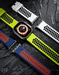 Bracelet en silicone pour Apple Watch 11 10 9 8 7 6 SE 44/45/46/49mm Ultra 3