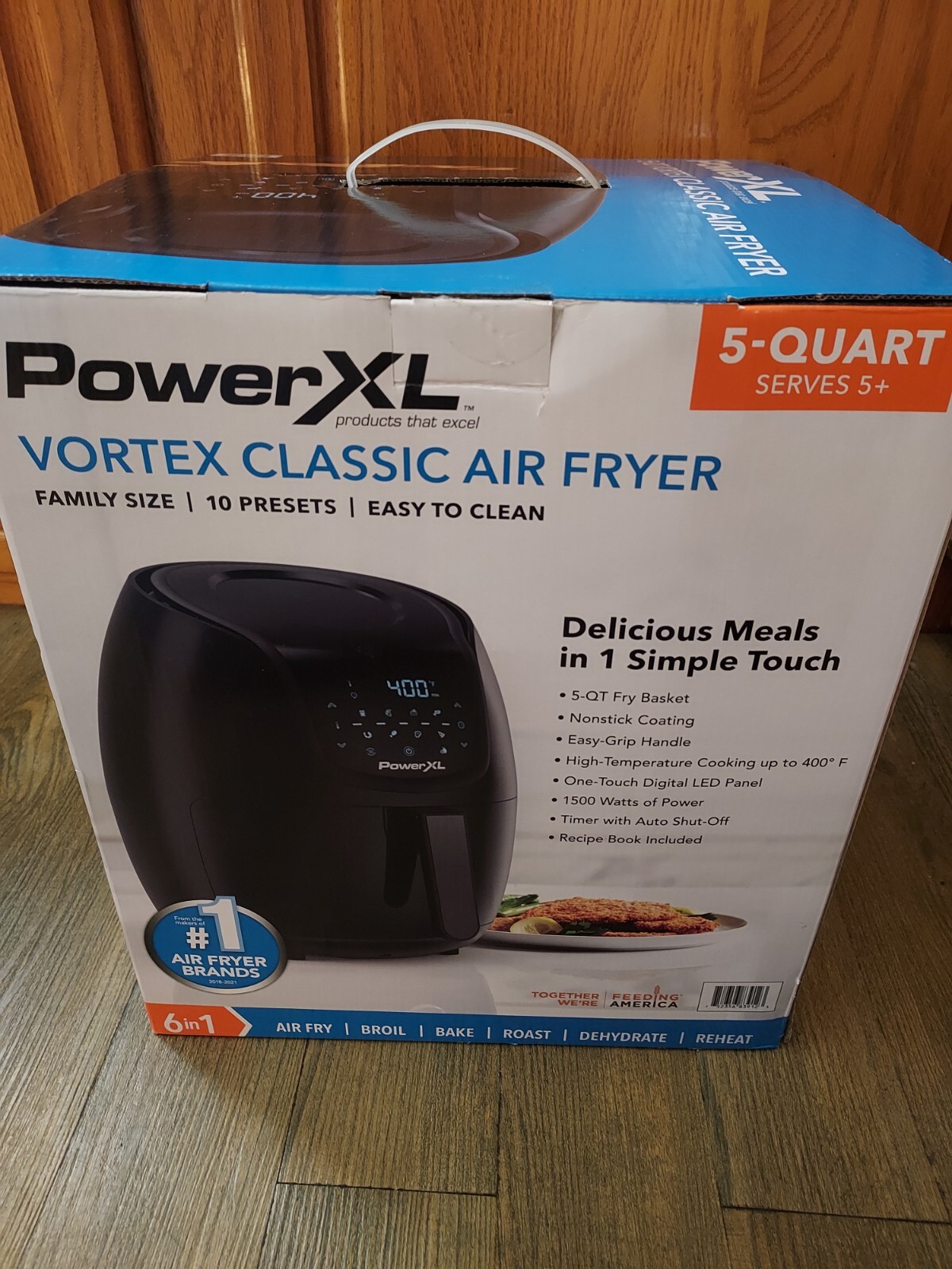 PowerXL 6 In 1 5qt Vortex Classic Air Fryer Black New Open Box eBay