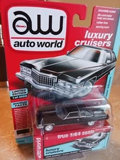 AUTO WORLD 1/64, 1976 Cadillac Coupe DeVille D'Elegance #9300 Sable Black, MOMC