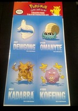 Sandylion Pokemon 8 Collector Stickers Nintendo 1999 Kadabra Koffing Sealed