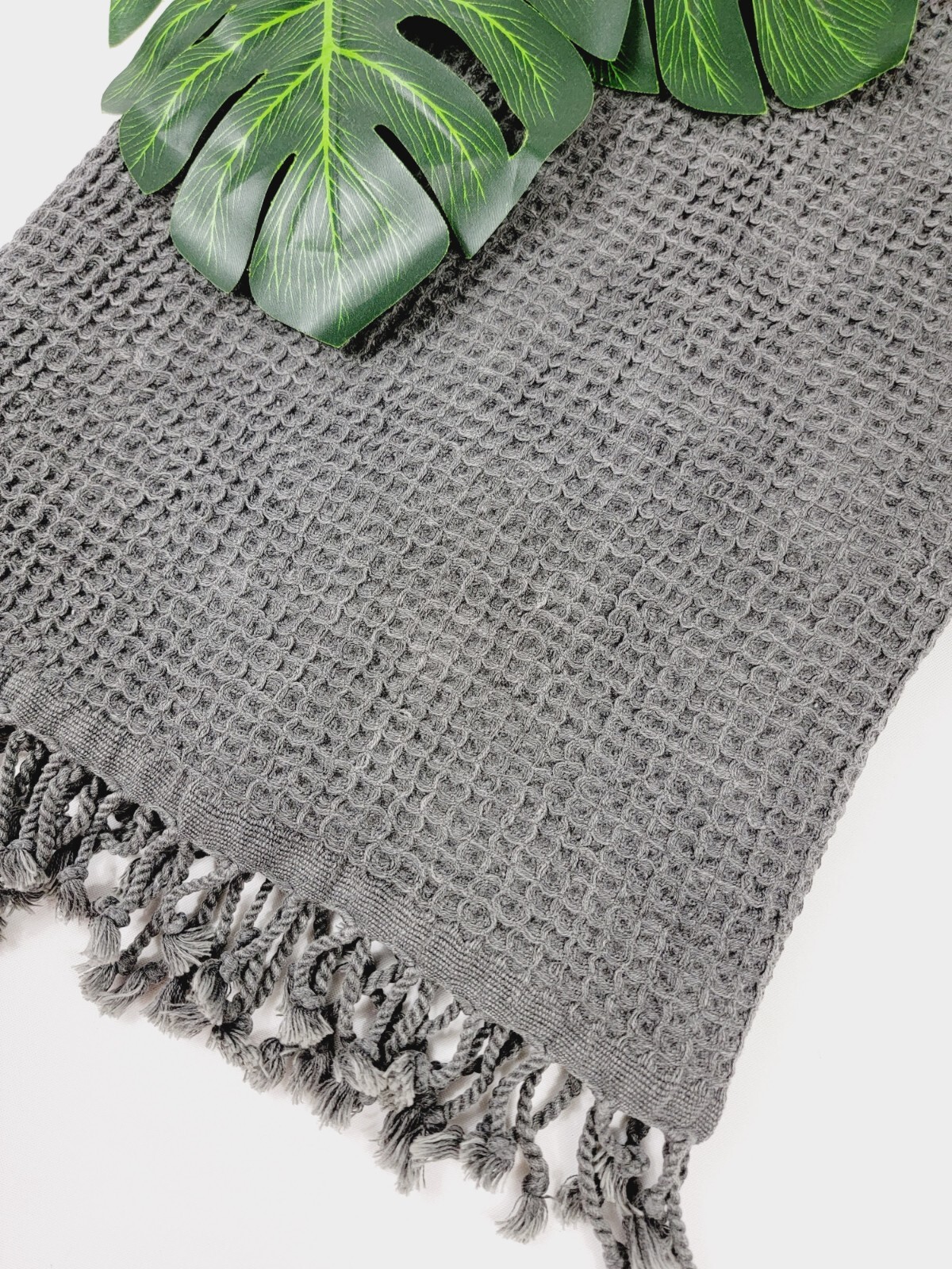 100% Cotton Waffle Honeycomb Pattern Machine Wash Throw Blanket