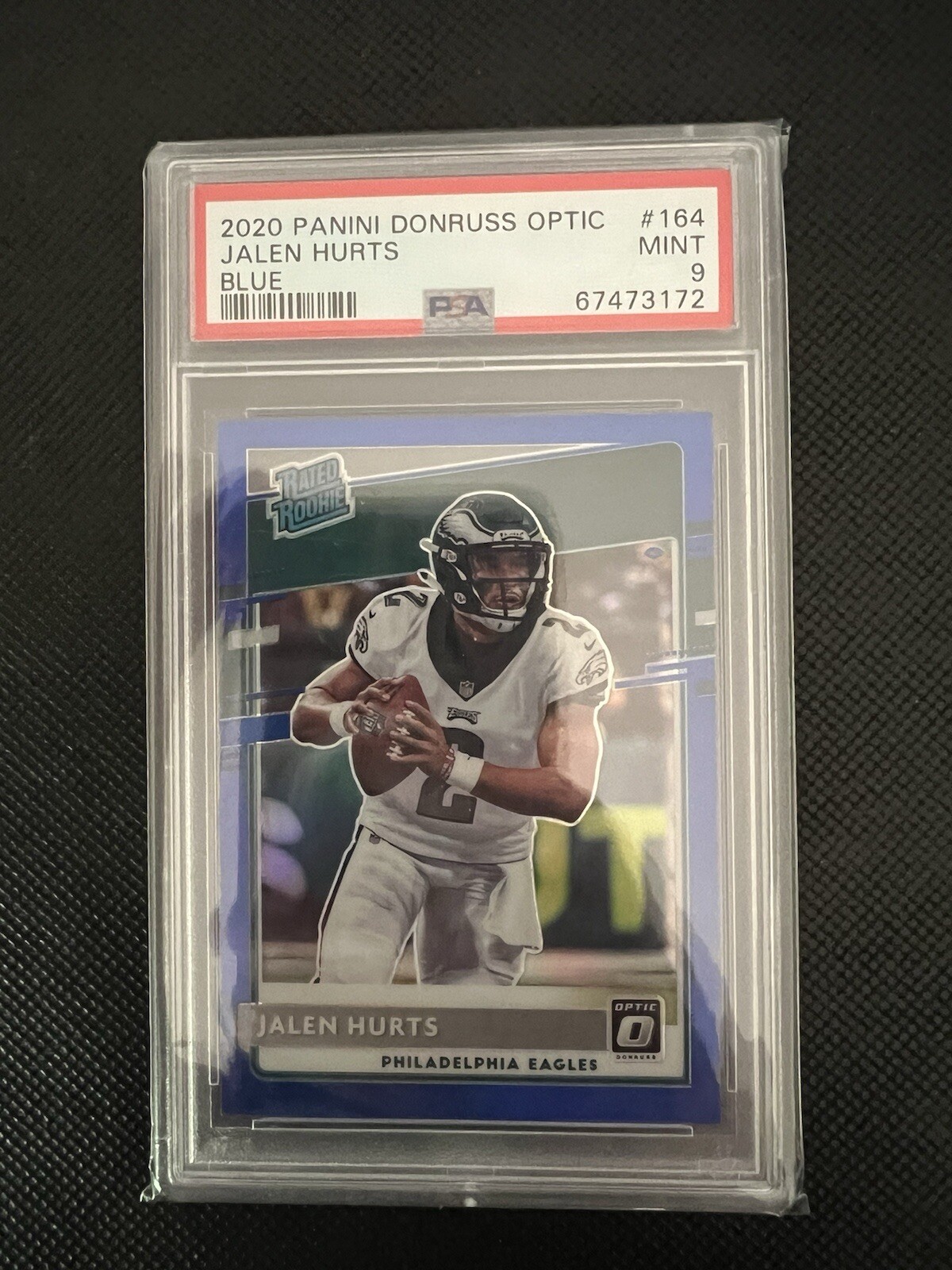 2020 Panini Donruss Optic Jalen Hurts Blue /179 Psa 9
