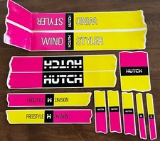 Vintage Hutch BMX Bikes Unused Sticker Set - Wind Styler/Freestyle Edition 1980s