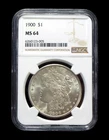 1900 $1 Morgan Silver Dollar NGC MS 64