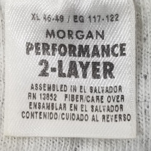 Morgan Performance Shirt Mens XL extra large Long Sleeve Grey 2 layer Thermal - Picture 9 of 10