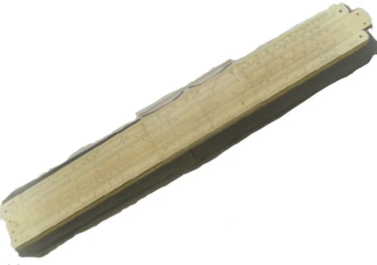 A.G. Thorton slide ruler Model 121 in wood Original 1960s in it's box