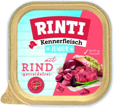 Rinti Schale Kennerfleisch Plus Junior mit Rind 9x 300g