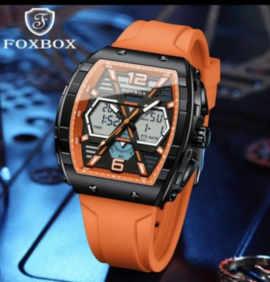 LIGE Herren Armbanduhr, Sport Chronograph  exklusive Herrenarmbanduhr, orange