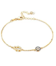 Hamsa Hand Bracelet / Evil Eye Bracelet 18k Gold Plated over Sterling Silver