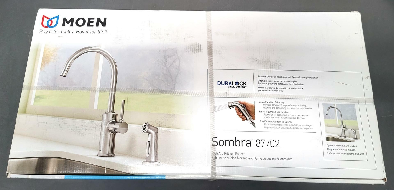 MOEN 87702 Sombra SingleHandle Standard Kitchen Faucet with Side
