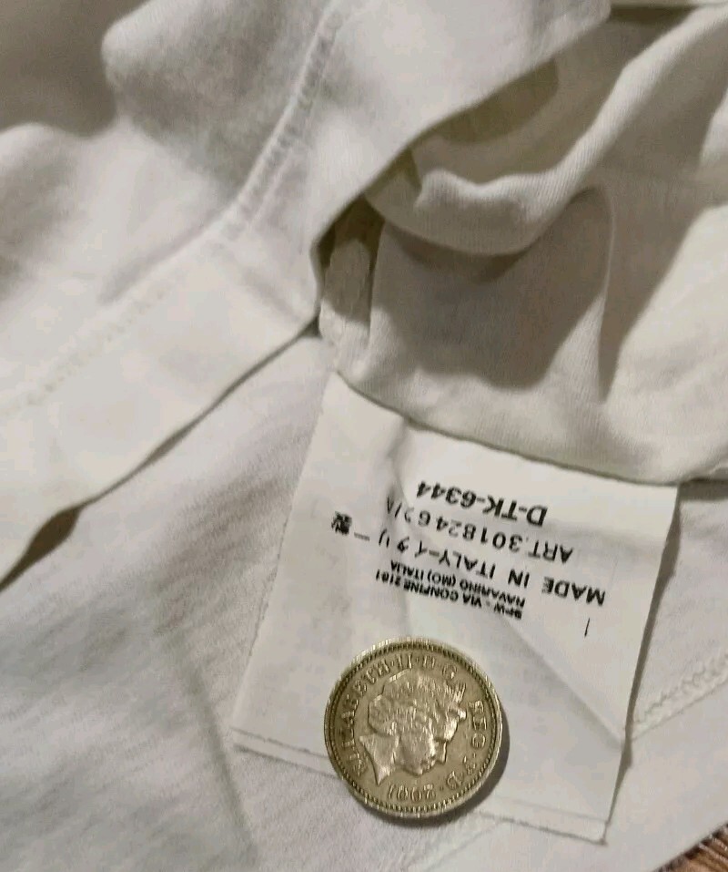 90s C.P. Company made in Italy ホワイトベスト Vintage CP COMPANY 100% Cotton Ideas From Osti White T Shirt Japan