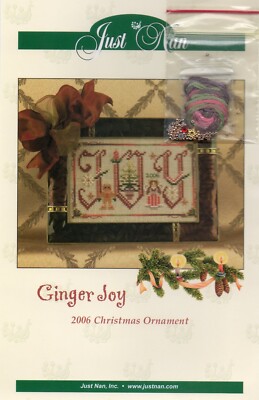 JUST NAN ''GINGER JOY'' KREUZSTICHKARTE & VERZIERUNGEN (JN169) 2006 - NEU