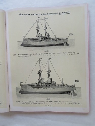 Original Antique 1912 Bing Toy Catalog in FRENCH : Steam Toys , Trains , Shipes - 第 1/9 張圖片