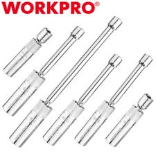 WORKPRO 6PCS Magnetic Swivel Spark Plug Socket Set 12PT 9/16"-13/16" 14MM Socket