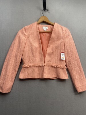 VTG NWT Jaclyn Smith Collection Blazer Women s Pink Knit Size Small Dead Stock