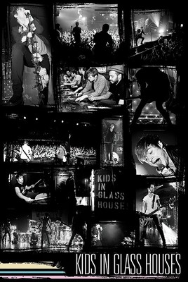 Kids In Glass Houses - Music / Band Poster / Print (B&W Image Collage)