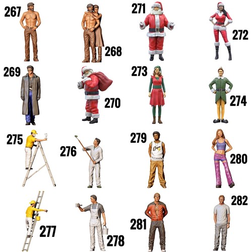 Figuras 1:64 (2,9cm) Miniaturas sin pintar 1/64 Diorama Modelismo Impresión 3D Parte 2 - Imagen 4 de 222