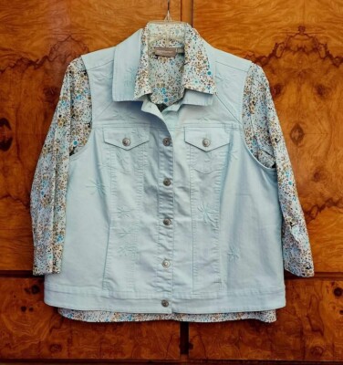 WOMEN'S CROFT & BARROWS PLUS C.J. BANKS BLOUSE & VEST COMBO ~ XL/1X