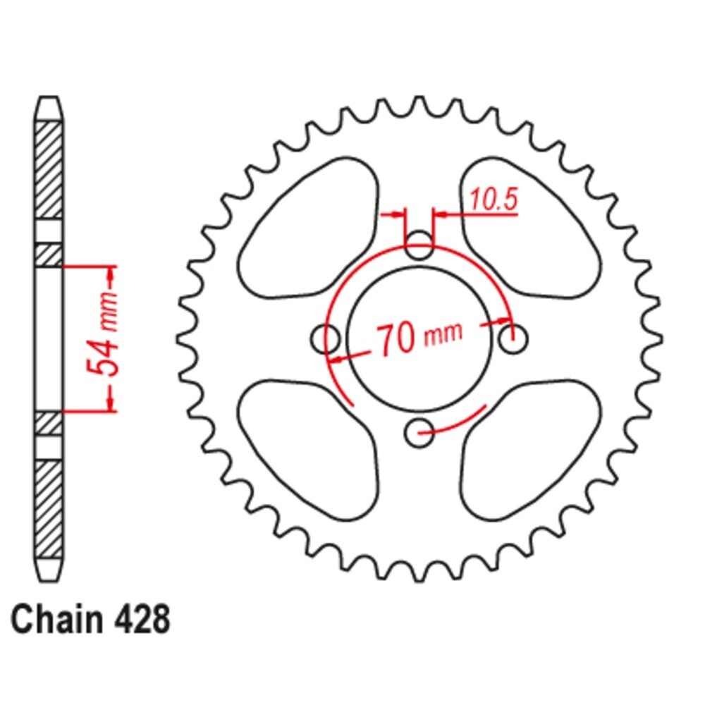 SuperSprox Rear Sprocket 42T 428 Pitch 11-206-42 | eBay