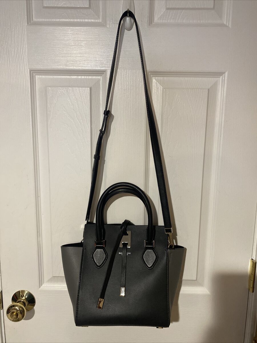 Michael Kors Collection Miranda BLACK Leather Tote Crossbody Michael Kors Collection Miranda BLACK Leather Tote Crossbody