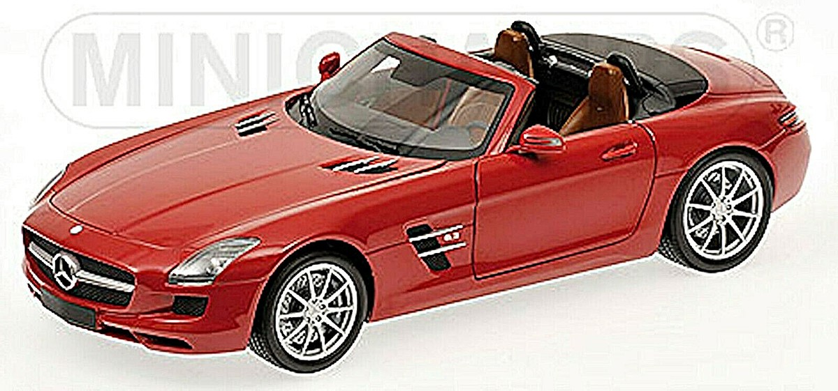 Mercedes-Benz SLS AMG ミニカー レッド 1/18 1/18 Minichamps Mercedes-Benz AMG SLS Black Series (Red