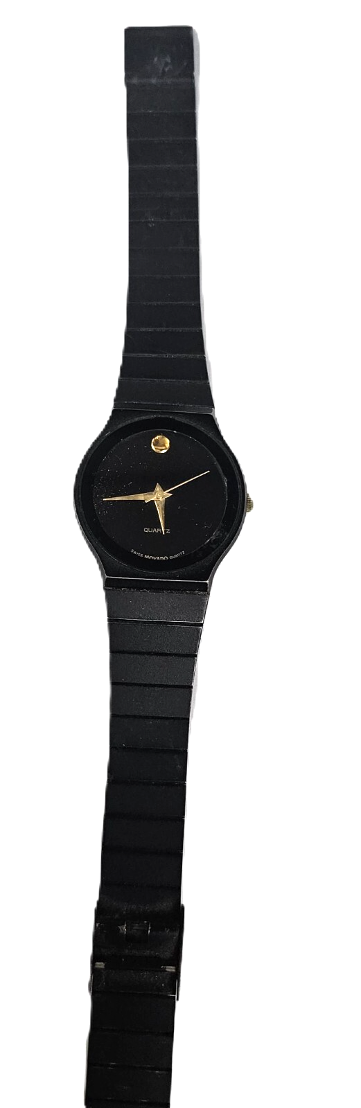 Preowmovado mens watch Classic Simple  - BLack Solid Metal Band, and Black Dial