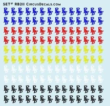 Ringling Bros. & Barnum Bailey RBBB Circus Logo Decals HO Scale