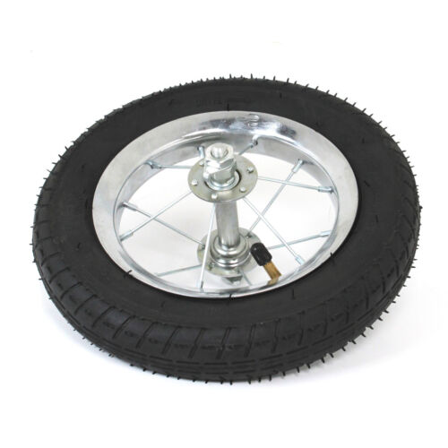 Komplett-Laufrad 10 x 2 Vorderrad Stahl Speichen Felge Silber Reifen Schlauch  - Bild 1 von 1