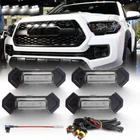 4x TRD Pro Raptor Style White Lens LED Grille Light For 2016-2021 Toyota Tacoma