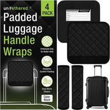 Luggage Handle Wraps 4-Pack Padded Suitcase Handle Covers with Diamond-Grip