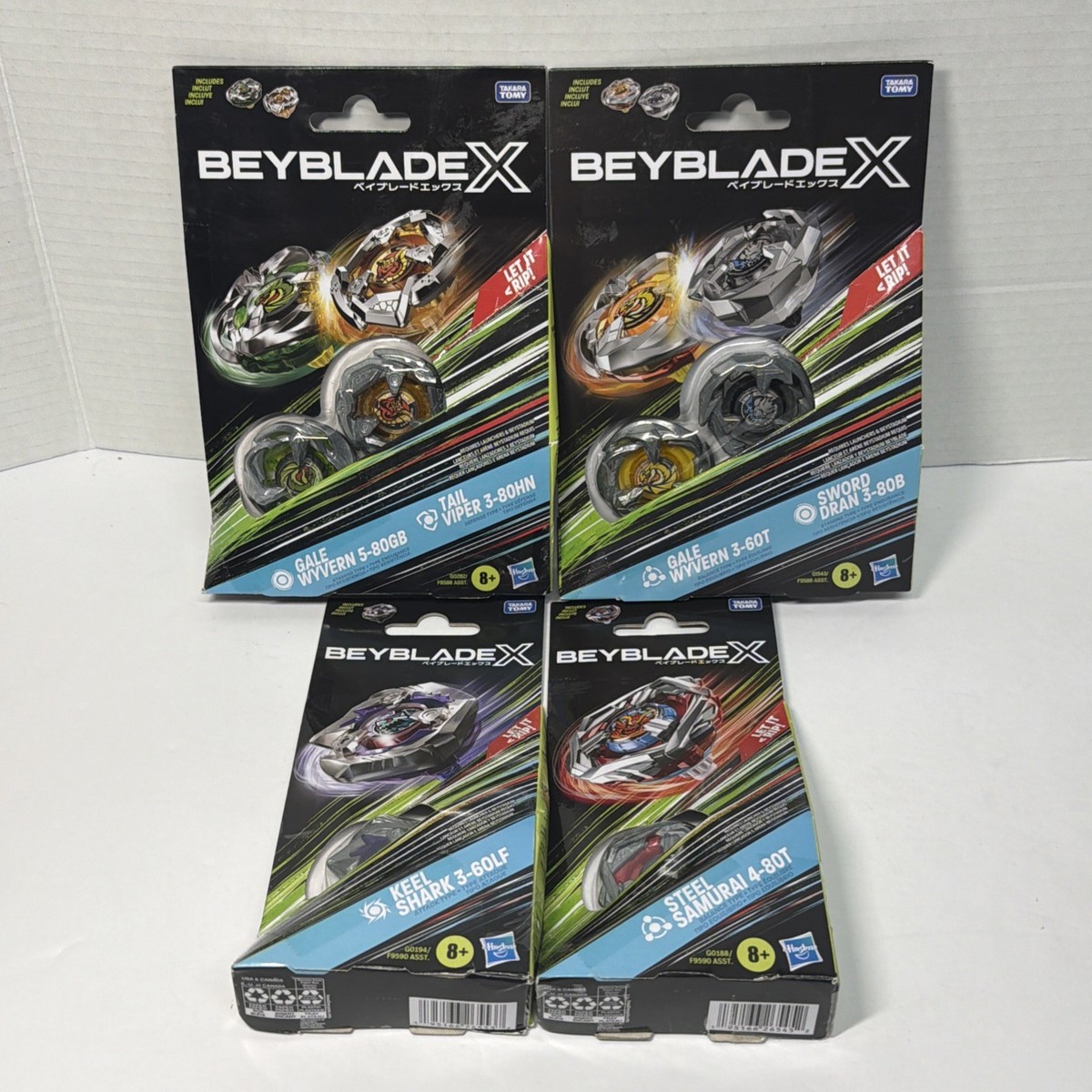 Beyblade X Hasbro Bundle - Keel Shark, Steel Samurai, Gale Wyvern